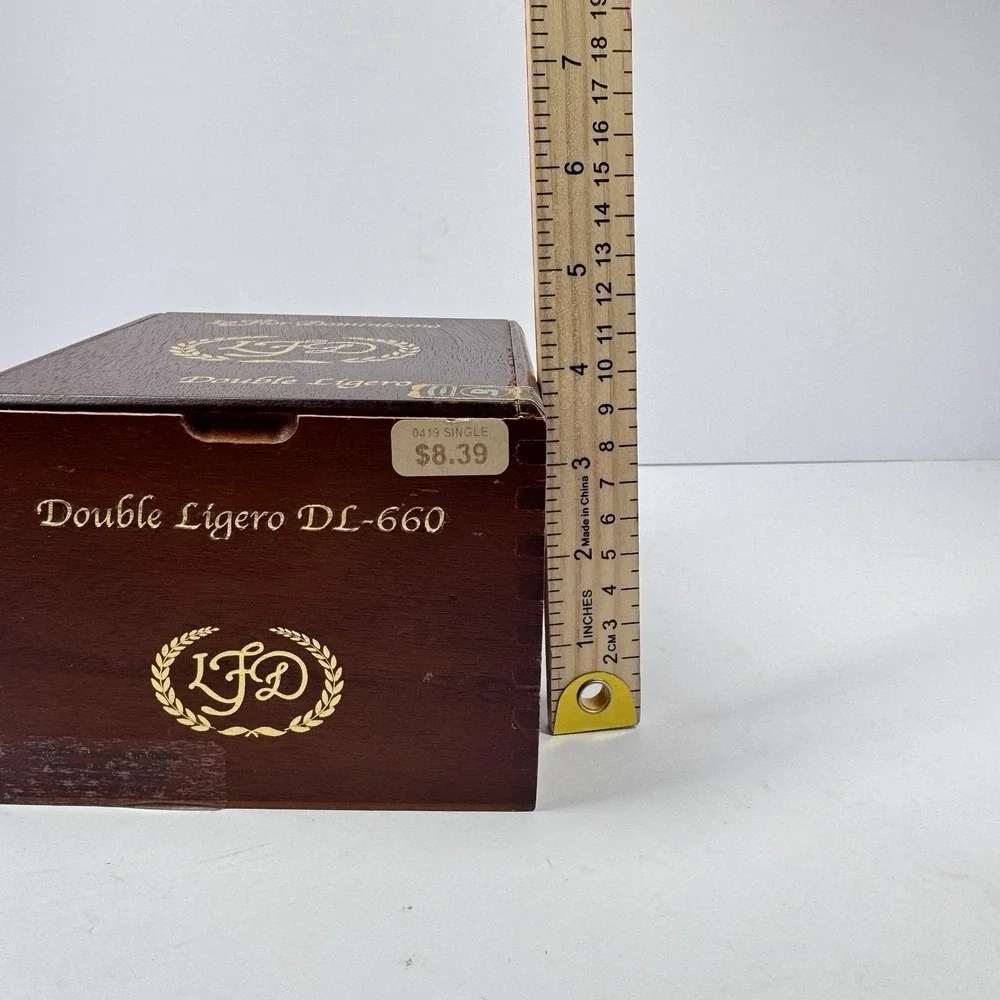 La Flor Dominicana Double Ligero DL-600‎ Empty Wood Cigar Box Hinged Storage